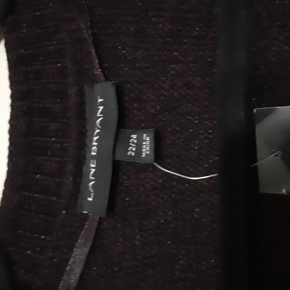 Lane Bryant open cardigan sweater women knit purple 22/24 boho grunge cozy fall - Picture 4 of 10